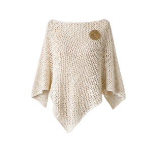 Poncho Crochet Ivoire Bohème Chic