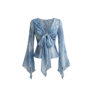 Blouse Ciel Nouée Élégance Bohème