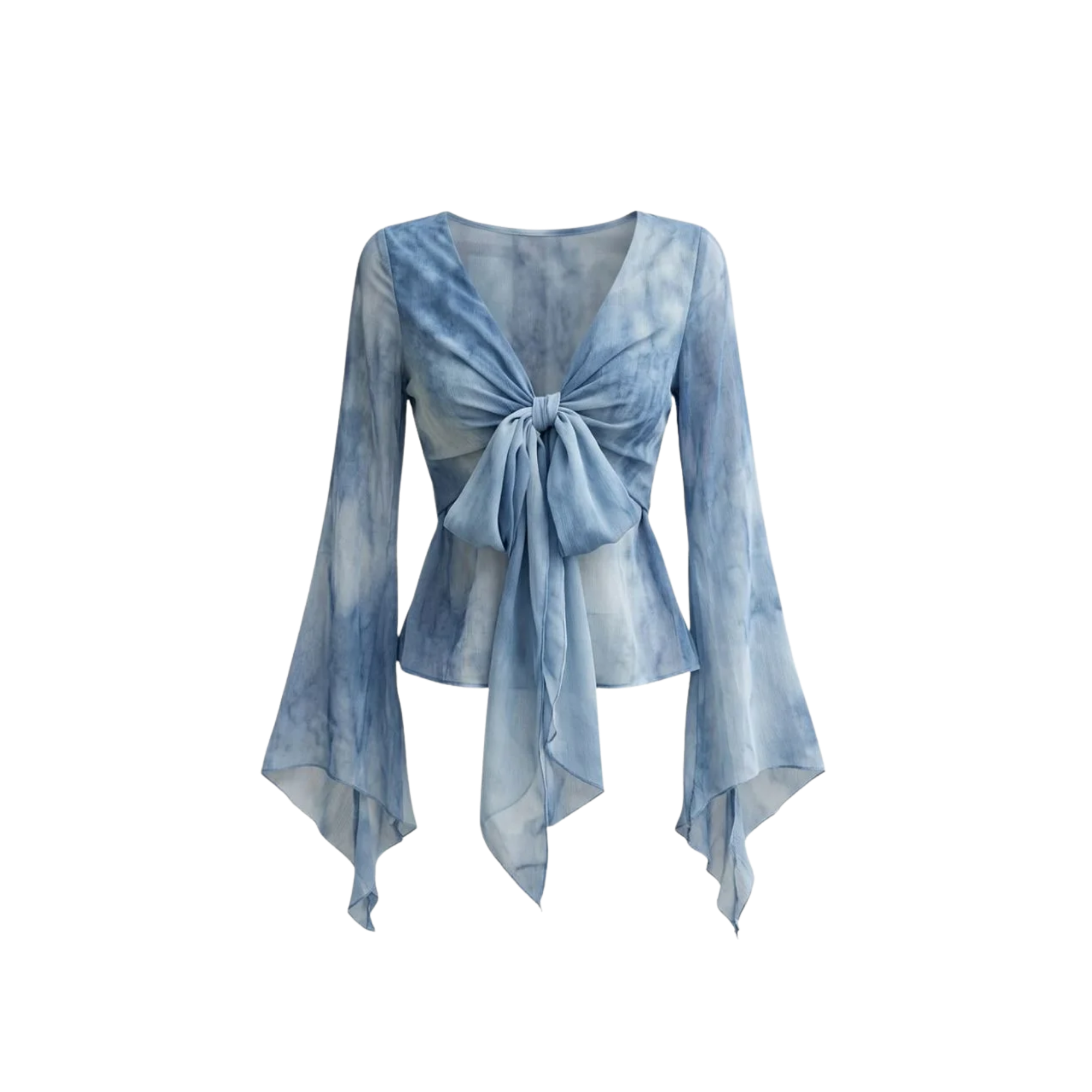 Blouse Ciel Nouée Élégance Bohème